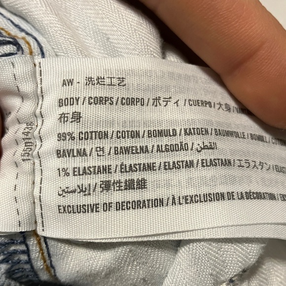 Abercrombie & Fitch The Baggy low rise jeans size 27 light wash - Picture 8 of 8